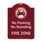 Signmission Designer Series-No Parking Or Standing Fire Zone With Graphic, 24" x 18", BU-1824-9958 A-DES-BU-1824-9958 - alternate 1
